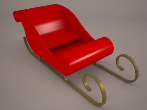 snow sled Model 3D