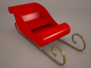 snow sled 3D Model