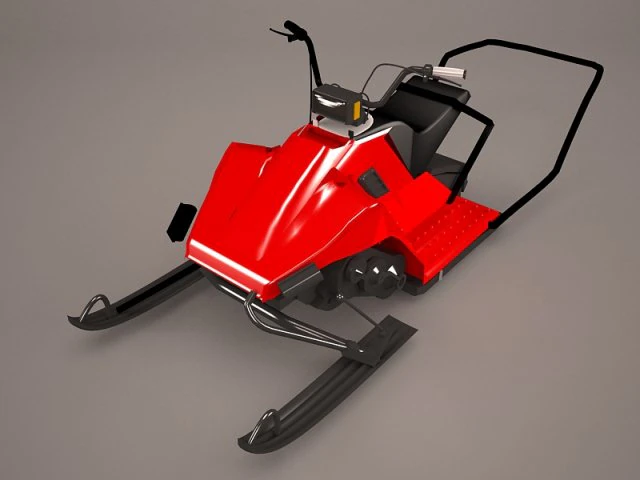 snowmobile 3D Model .c4d .max .obj .3ds .fbx .stl .blend 