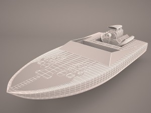 classic motorboat Modelo 3D