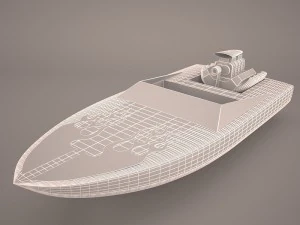 classic motorboat 3D Model