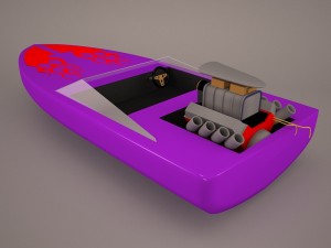 classic motorboat Modelo 3D