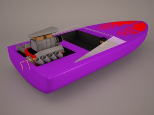 classic motorboat Modelo 3D