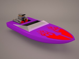 classic motorboat Modelo 3D