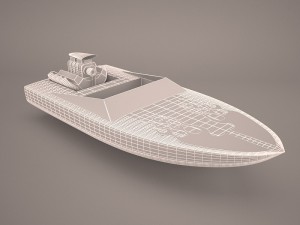 classic motorboat Modelo 3D