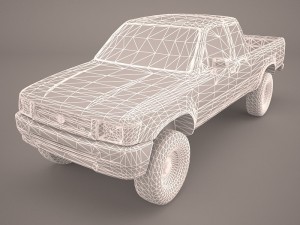 toyota hilux regular cab 3D मॉडल