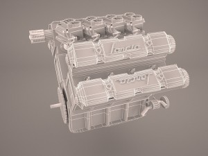 turbocharged v8 engine Model 3D