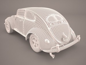 volkswagen beetle 1951 deluxe 3D Model