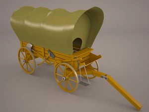 carro cubierto Modelo 3D
