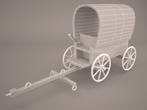 pioneer wagon 3D मॉडल