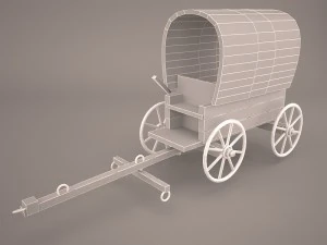 pioneer wagon 3D Model