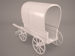 pioneer wagon 3D मॉडल