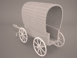 pioneer wagon 3D मॉडल