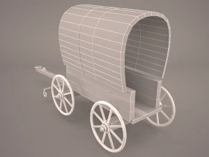 pioneer wagon 3D Model