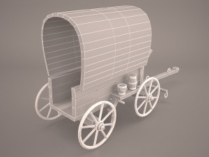 pioneer wagon 3D मॉडल