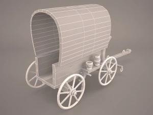 pioneer wagon 3D Model