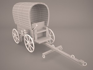 pioneer wagon 3D मॉडल