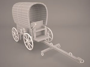 pioneer wagon 3D Model
