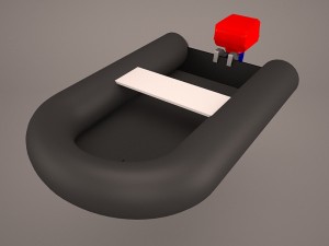 rib zodiac boat 3D Model
