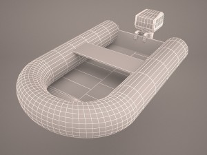 rib zodiac boat 3D 模型