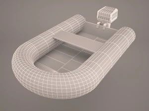 rib zodiac boat 3D Model