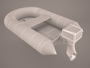 rib zodiac boat 3D 模型