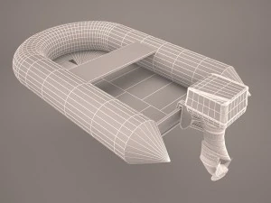 rib zodiac boat 3D Model