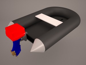 rib zodiac boat 3D 模型