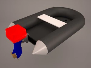 rib zodiac boat 3D Model