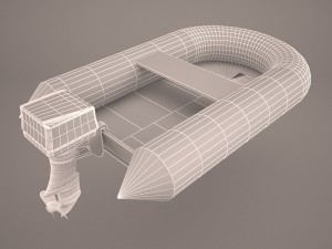 rib zodiac boat 3D 模型