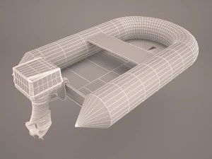 rib zodiac boat 3D Model