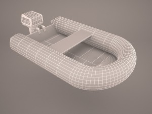 rib zodiac boat 3D 模型