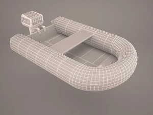 rib zodiac boat 3D Model