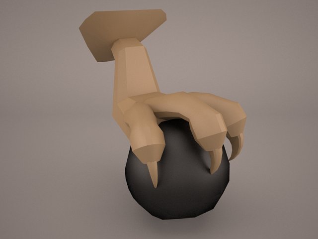 ball claw 3D Модель .c4d .max .obj .3ds .fbx .stl .blend 