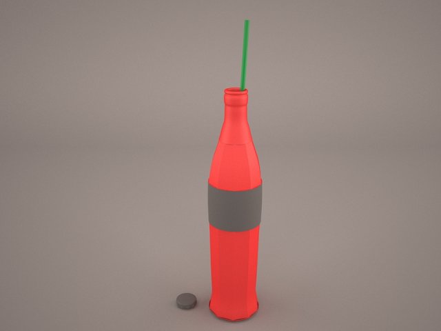 coca cola drink bottle 3D Model .c4d .max .obj .3ds .fbx .stl .blend 