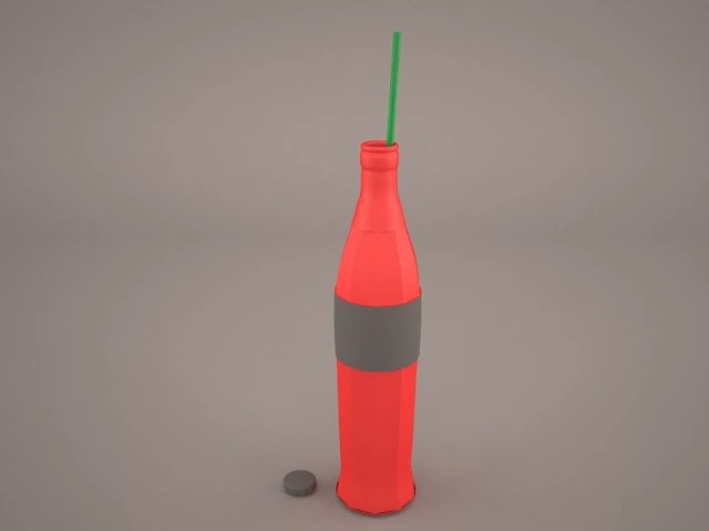 coca cola drink bottle 3D Model .c4d .max .obj .3ds .fbx .stl .blend