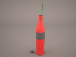 coca cola drink bottle 3D Model