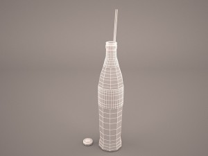 coca cola drink bottle 3D Model
