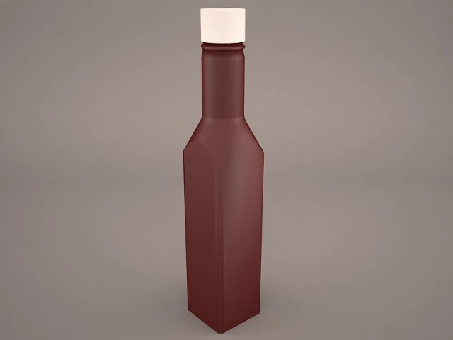 bottle steak sauce 3D Model .c4d .max .obj .3ds .fbx .stl .blend 