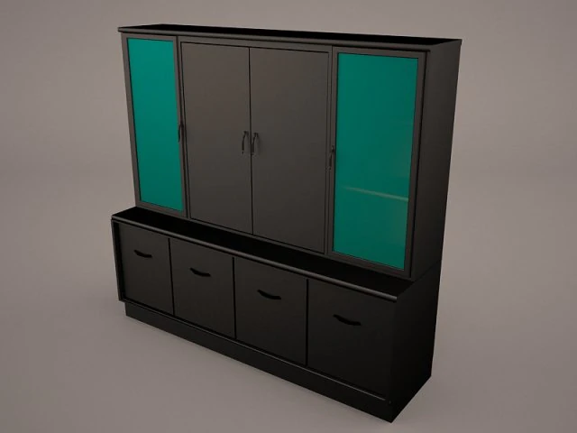 china cabinet 3D Model .c4d .max .obj .3ds .fbx .stl .blend 