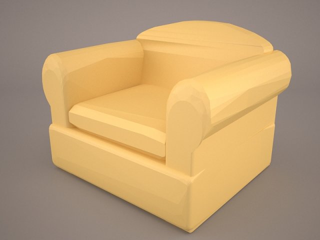 cushy lounge seat 3D Model .c4d .max .obj .3ds .fbx .stl .blend 