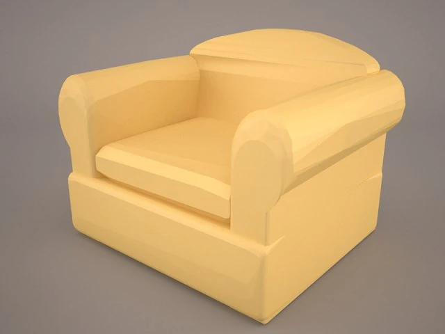 cushy lounge seat 3D Model .c4d .max .obj .3ds .fbx .stl .blend