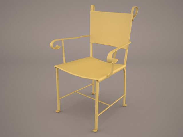 wrought iron chair 3D Model .c4d .max .obj .3ds .fbx .stl .blend 