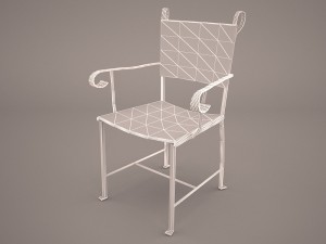 wrought iron chair 3D Model
