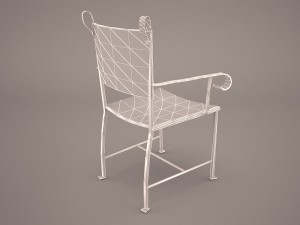 wrought iron chair 3D Model
