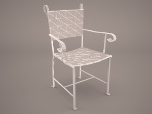 wrought iron chair 3D Model