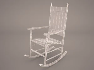 rocking chair natural 3D Model