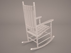 rocking chair natural 3D Модель