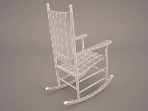 rocking chair natural 3D Model