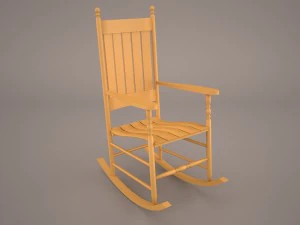rocking chair natural 3D Model
